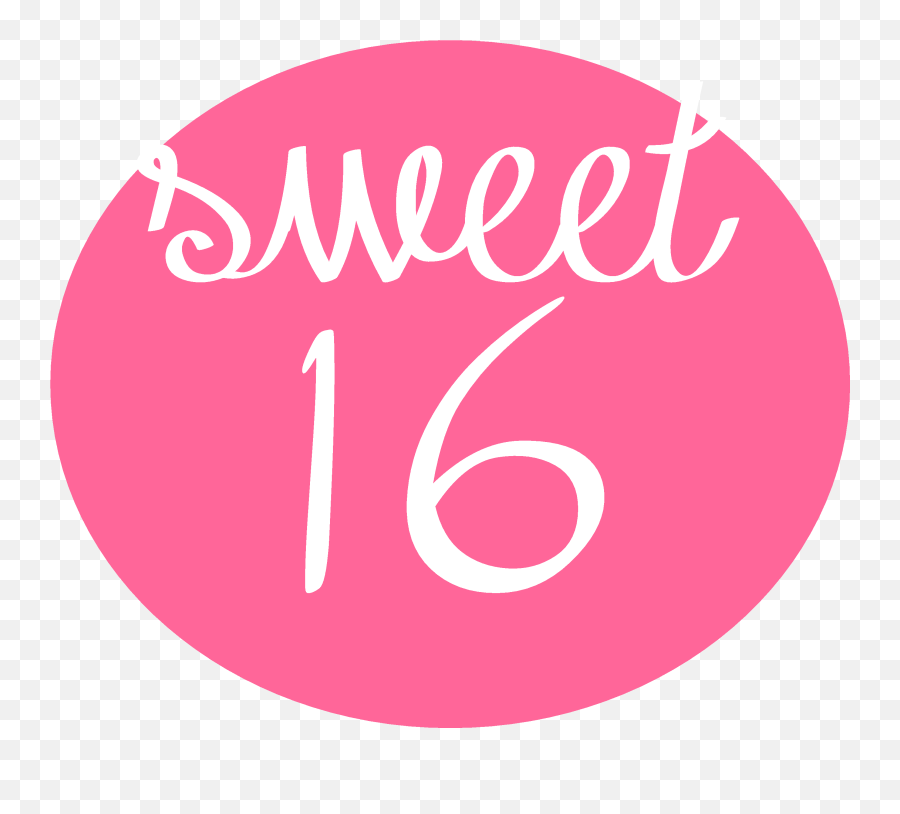 Sweet 16 Logo First Birthday Favors Sweet 16 Birthday - Happy Birthday Sweet 16 Png Emoji,Birthday Logo