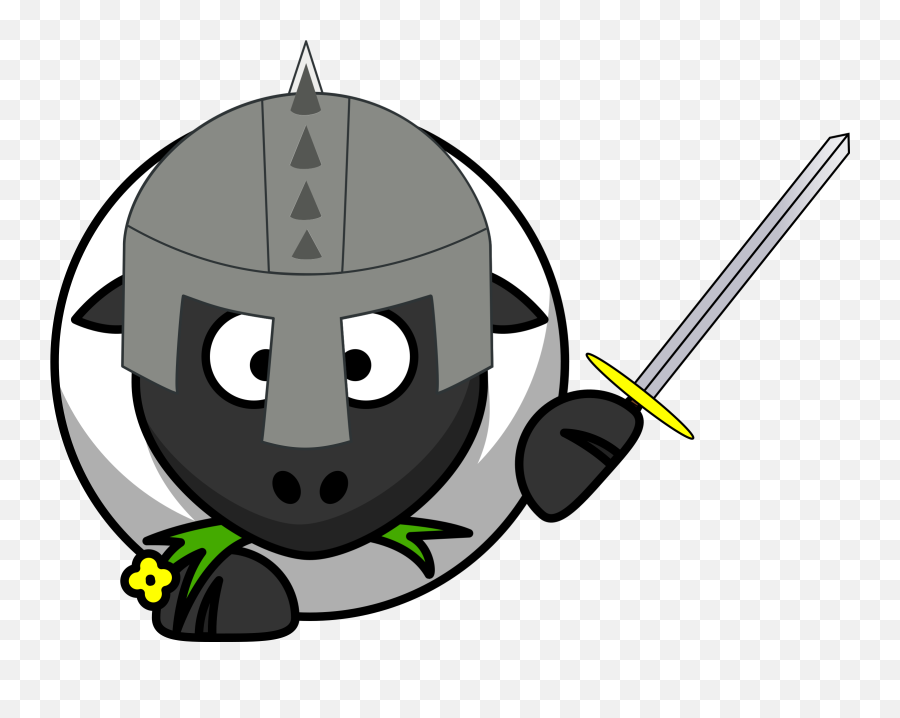 Download Sheep Clipart The Middle - Animal Sounds Song Sheep With Sword Emoji,Song Clipart