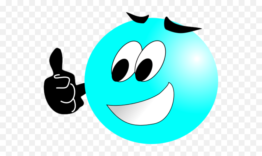 Best Smiley Face Thumbs Up - Blue Happy Smiley Face Emoji,Smiley Clipart