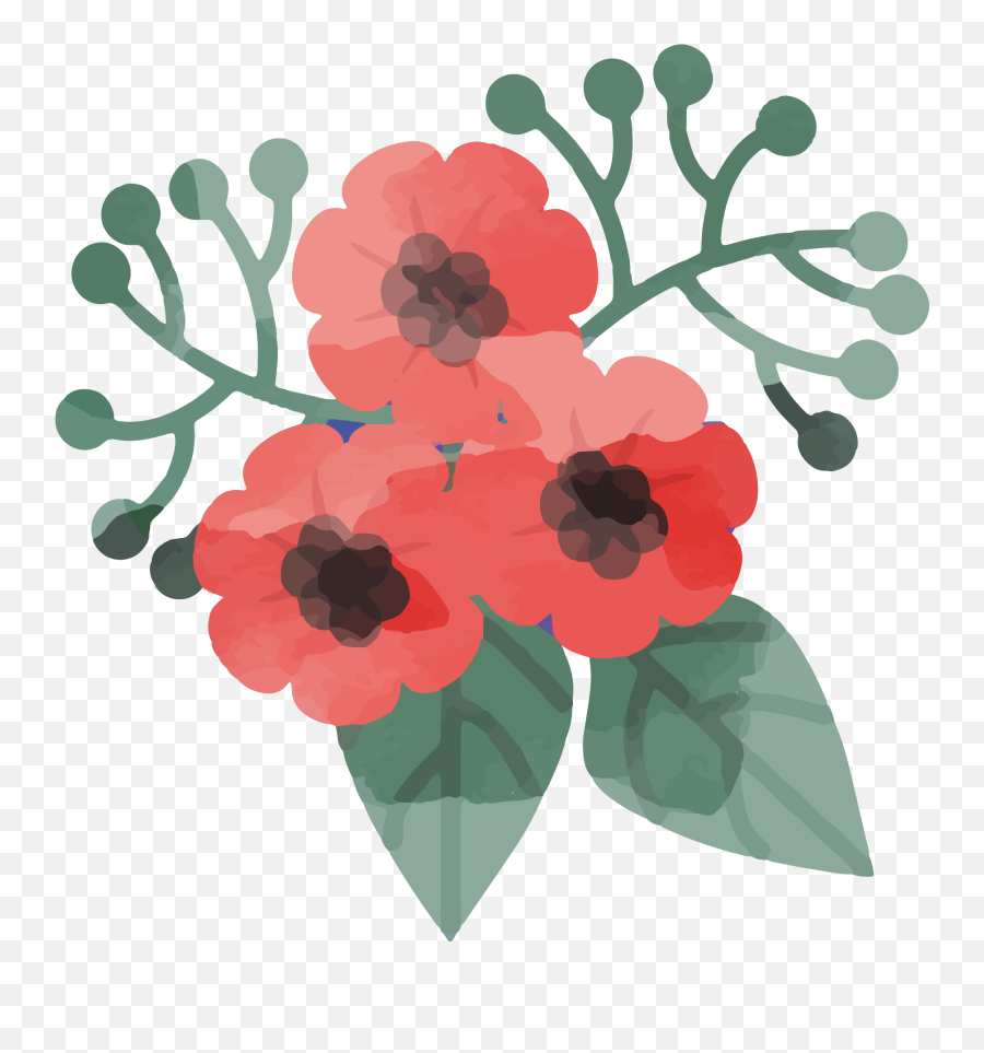 Free Flower Watercolor Png With - Watercolor Png Emoji,Watercolor Png