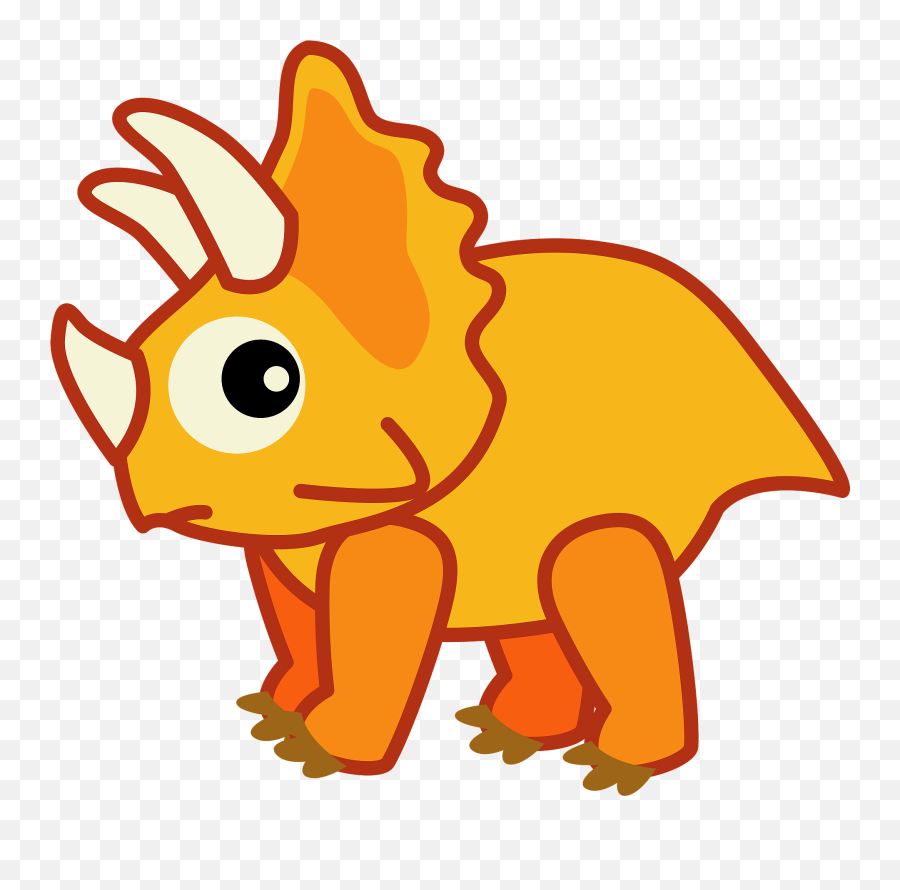 Triceratops Dinosaur Clipart - Transparent Background Triceratops Cute Dinosaur Clipart Emoji,Triceratops Clipart
