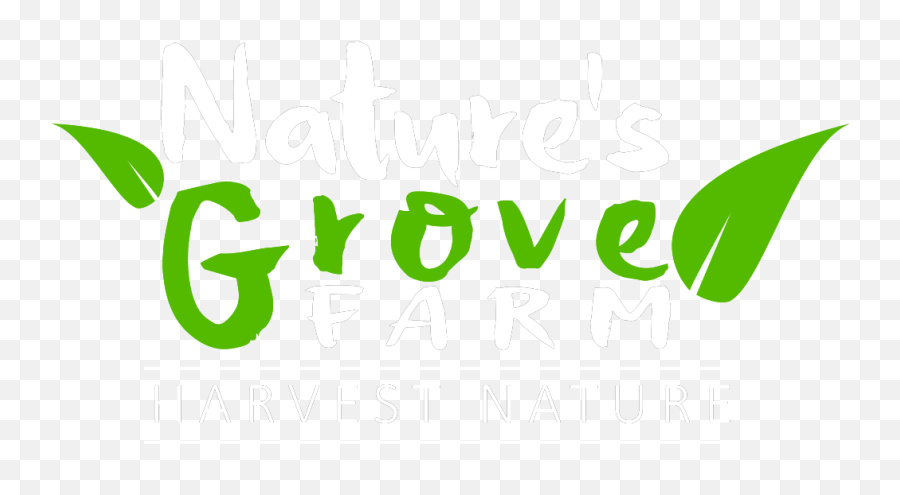 Natures Grove Farm Logo White - Vertical Emoji,Farm Logo