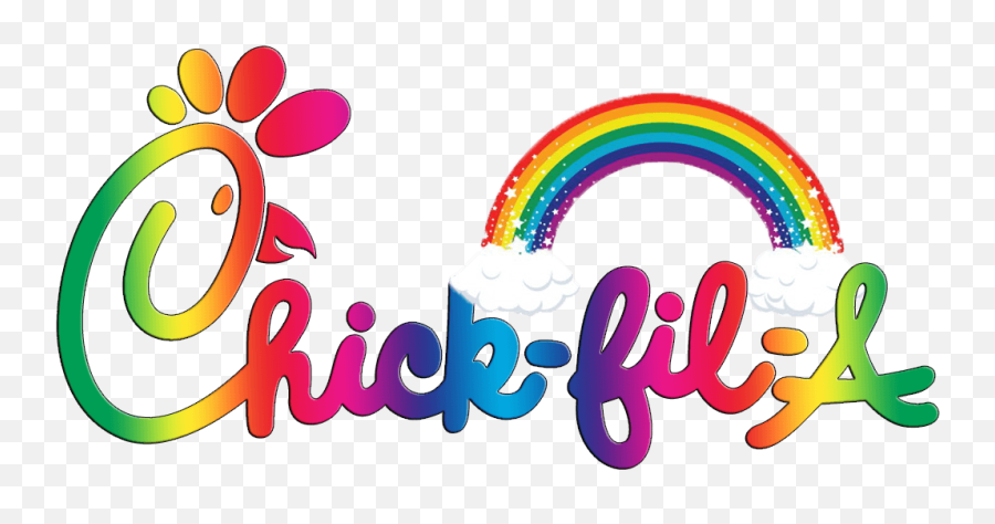 Chick Fil A Rainbow Logo Clipart - Chick Fil Emoji,Chick Fil A Logo