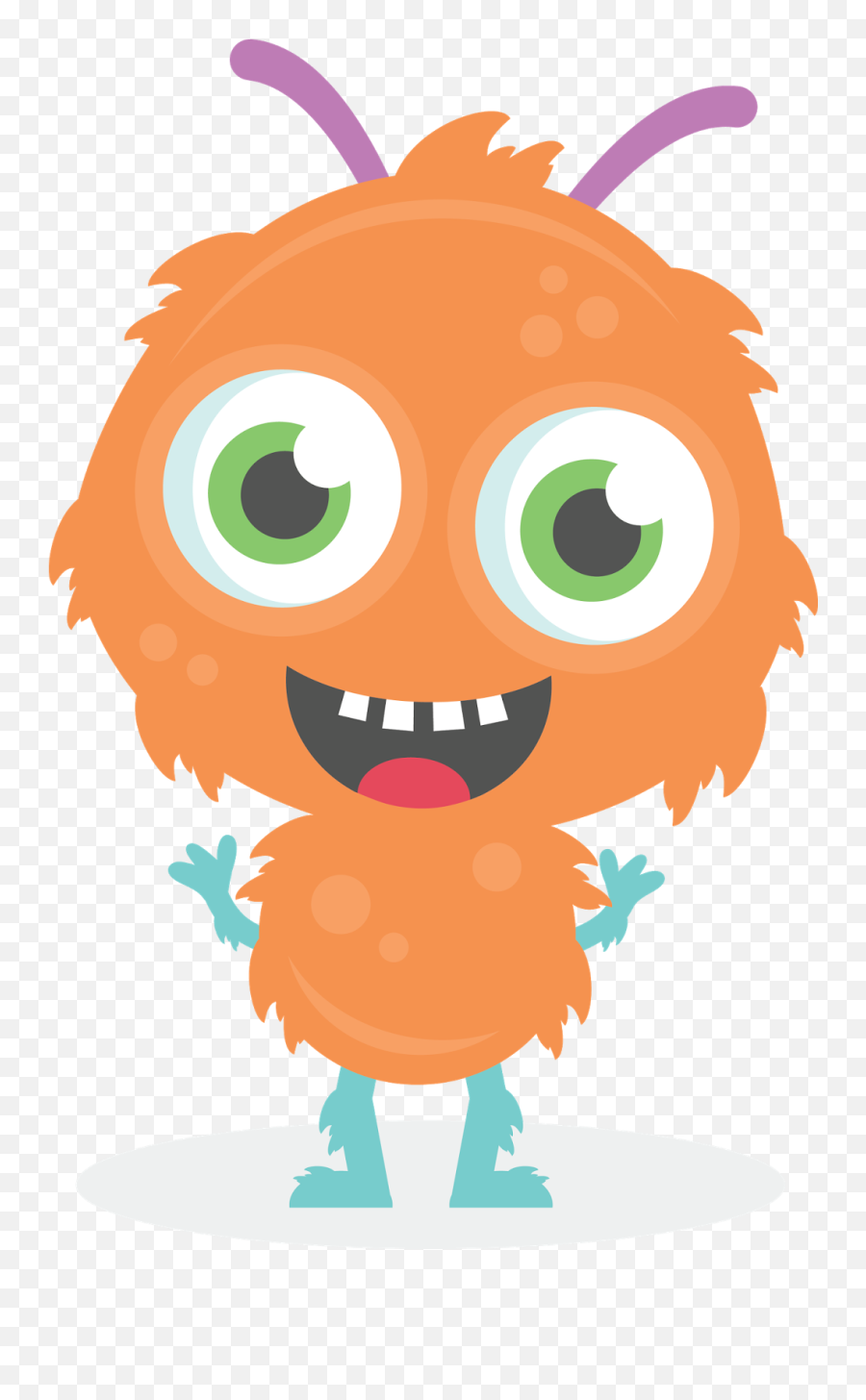 Monster Clipart Silhouette Monster - Orange Cute Monster Clipart Emoji,Monster Clipart