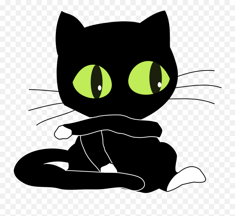Animated Black Cat - Clipart Best Black Cat Png Animation Emoji,Black Cat Clipart