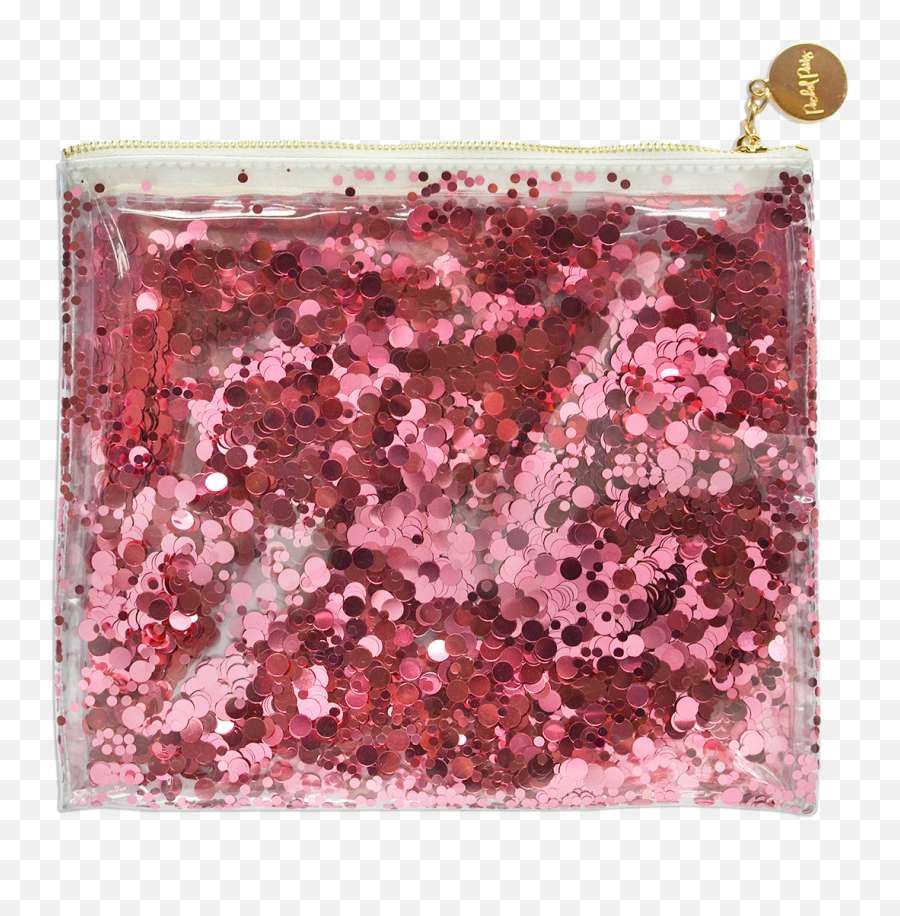 Party Pouch Pink - Sparkly Emoji,Pink Confetti Png
