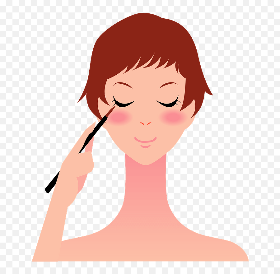 Woman Is Applying Makeup Clipart Emoji,Makeup Clipart