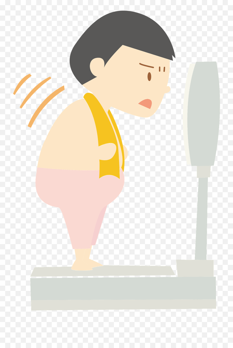 Man Is Weighing Himself On A Scale Clipart Free Download - Man In Weighing Scake Cartoon Emoji,Scale Clipart