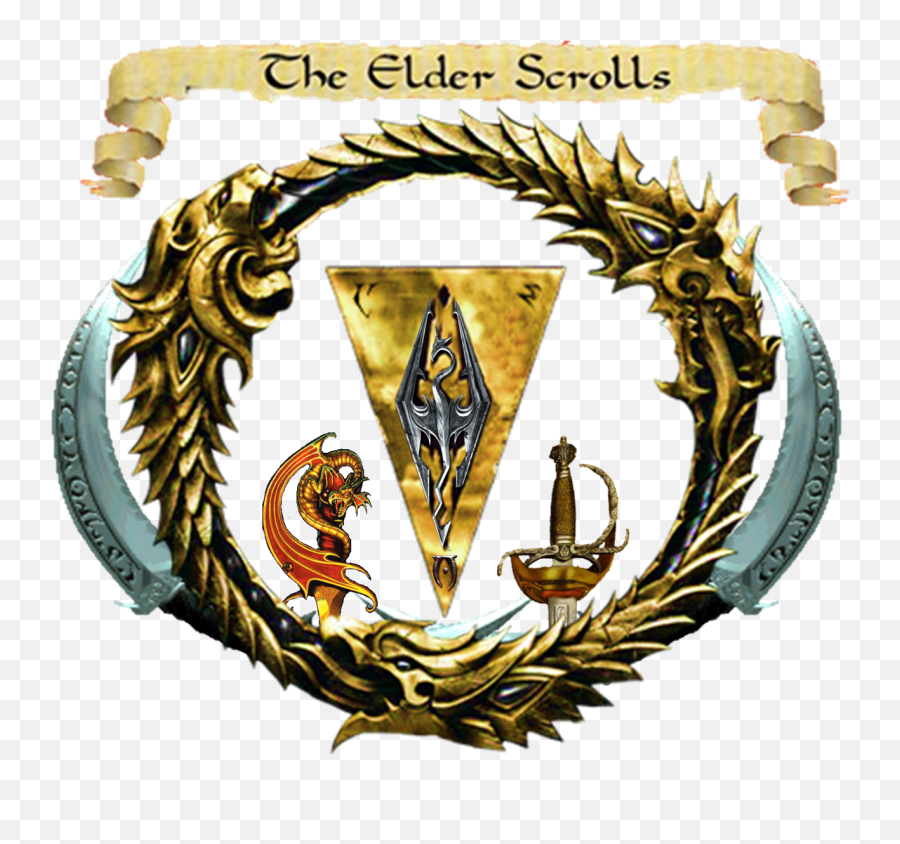 Download The Ultimate Elder Scrolls Logo - Elder Scrolls Elder Scrolls Online Logo Png Emoji,Skyrim Logo