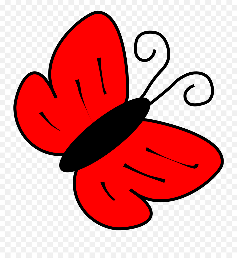 Red Clipart - Red Butterfly Clipart Emoji,Red Clipart