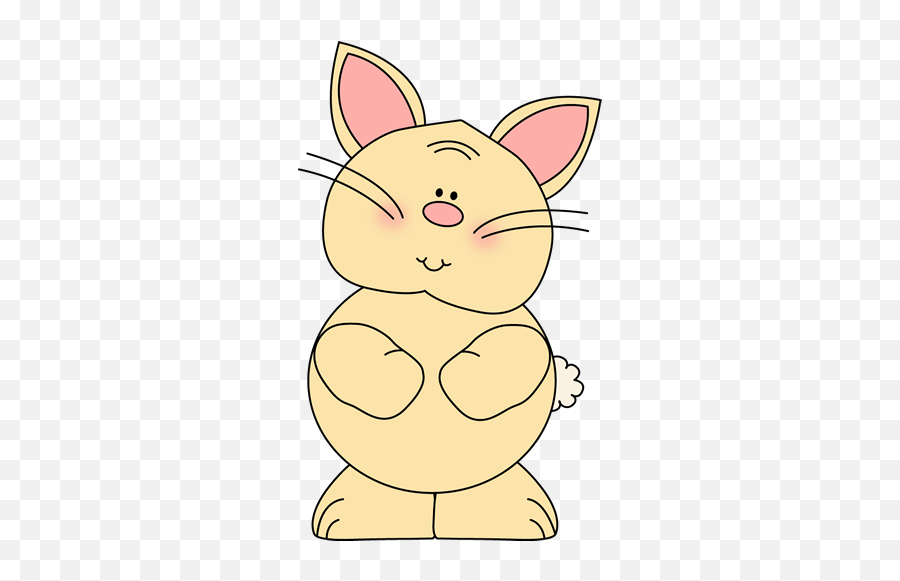 Hungry Bunny Funny Cartoon Drawing Of Cute Bunny Rabbit - Hungry Bunny Cartoon Emoji,Bunny Clipart