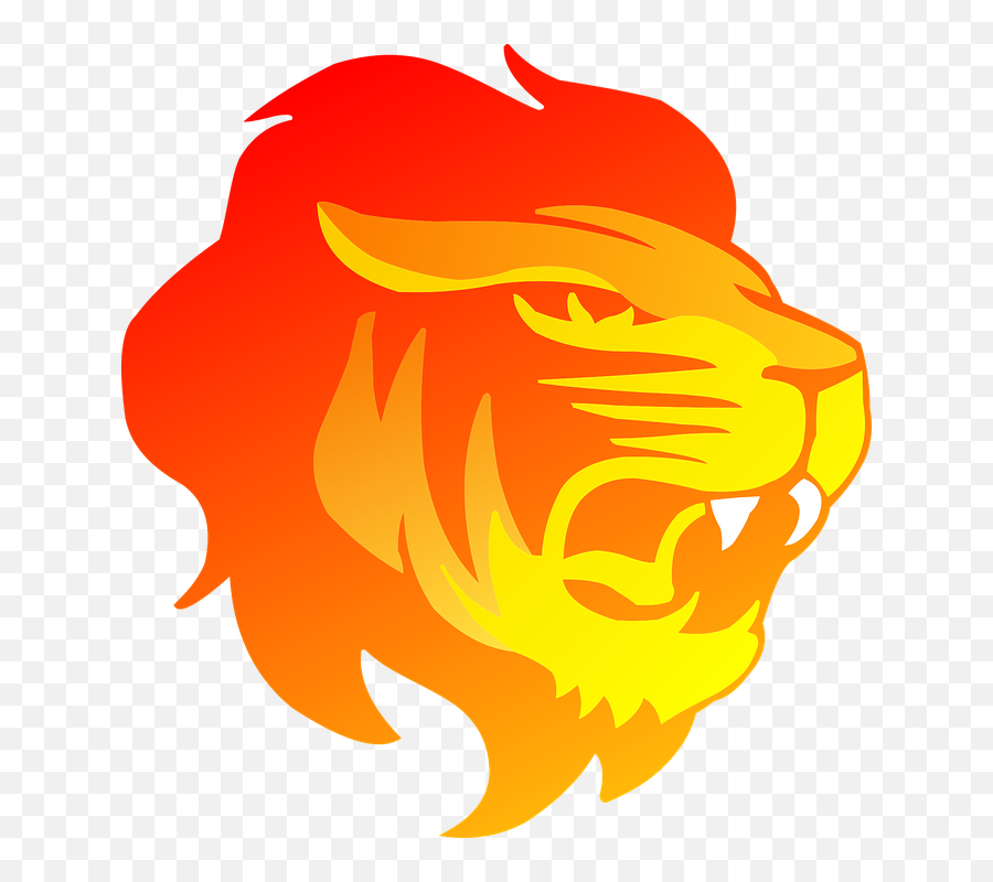 Cat Colorful Feline - Lions Head Clipart Transparent Emoji,Lion Head Logo