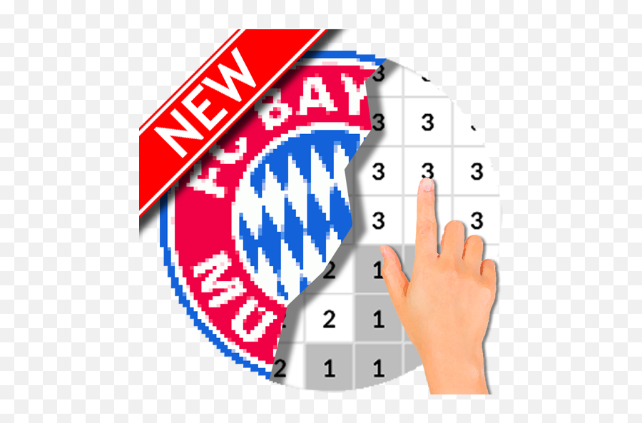 Football Logo Coloring By Number - Pixel Art U2013 Apps Bei Bayern Munich Emoji,Foot Logo Quiz