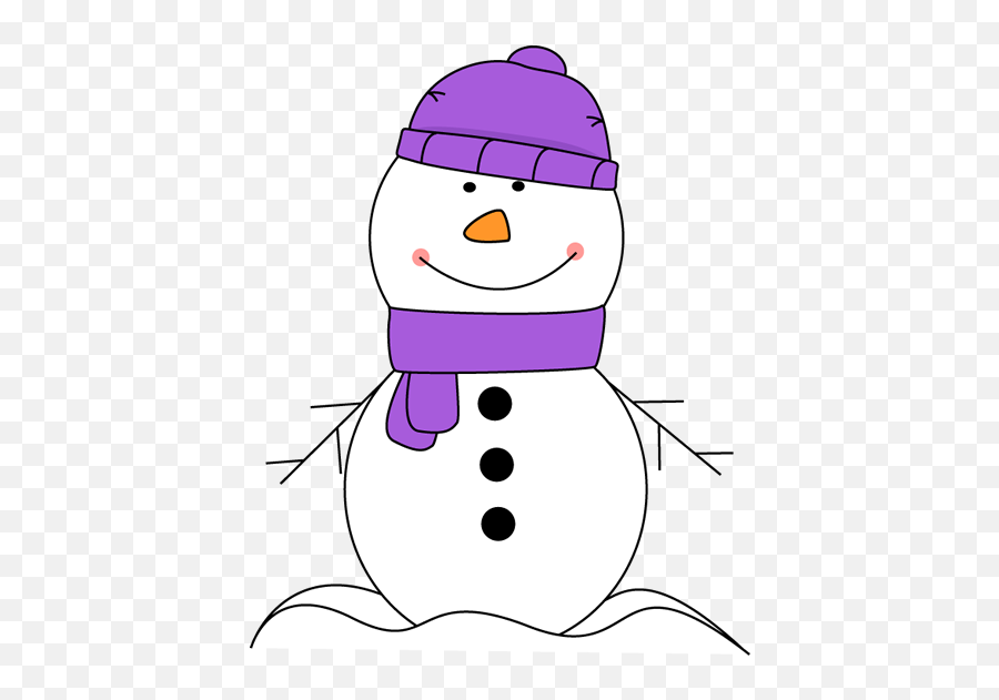 Scarf Cliparts Png Images - Snowman Purple Scarf Clip Art Emoji,Rabbi Clipart