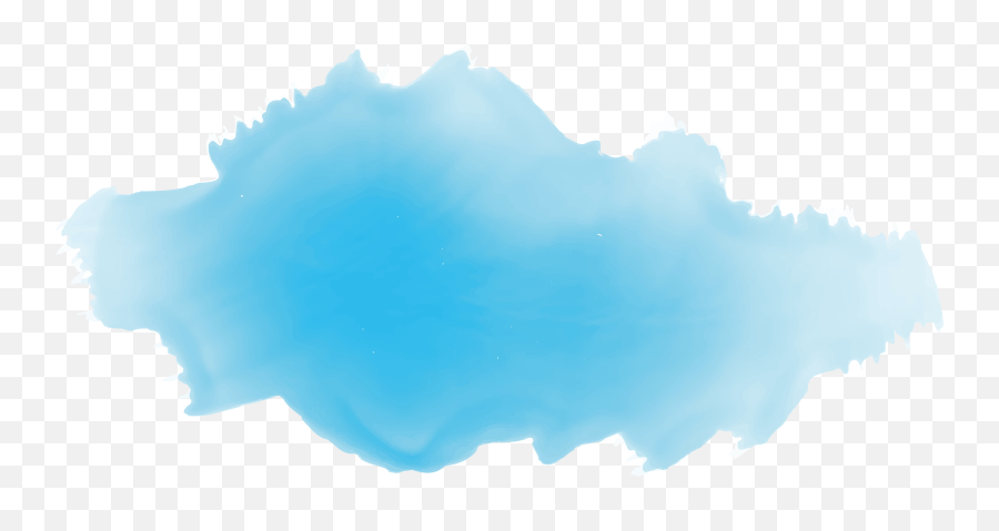 Blue Watercolor Cloud Transparent Png - Watercolor Sky Blue Png Emoji,Watercolor Png