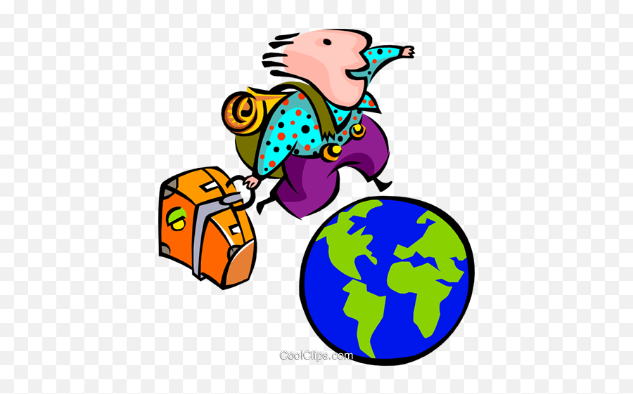 Globe Traveler Royalty Free Vector Clip Emoji,Traveler Clipart