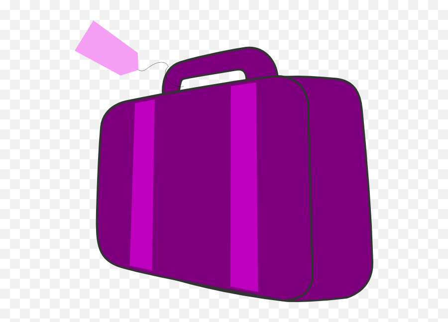 Purple Suitcase Clipart Baggage - Purple Travel Bag Cartoon Emoji,Suitcase Clipart
