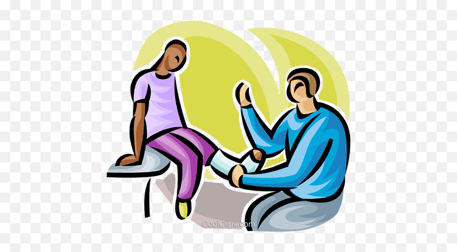 Doctor Examining A Broken Foot Royalty - Sitting Emoji,Foot Clipart