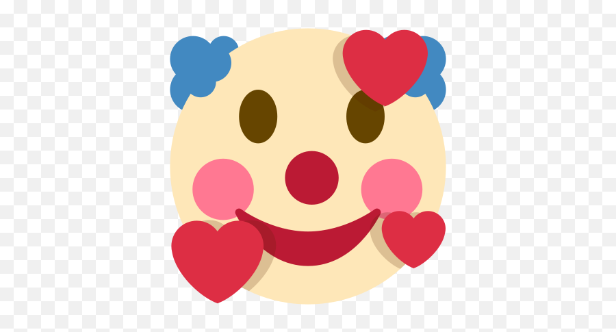 Emoji Remix On Twitter Clown Face Smiling Face,Heart Face Emoji Png