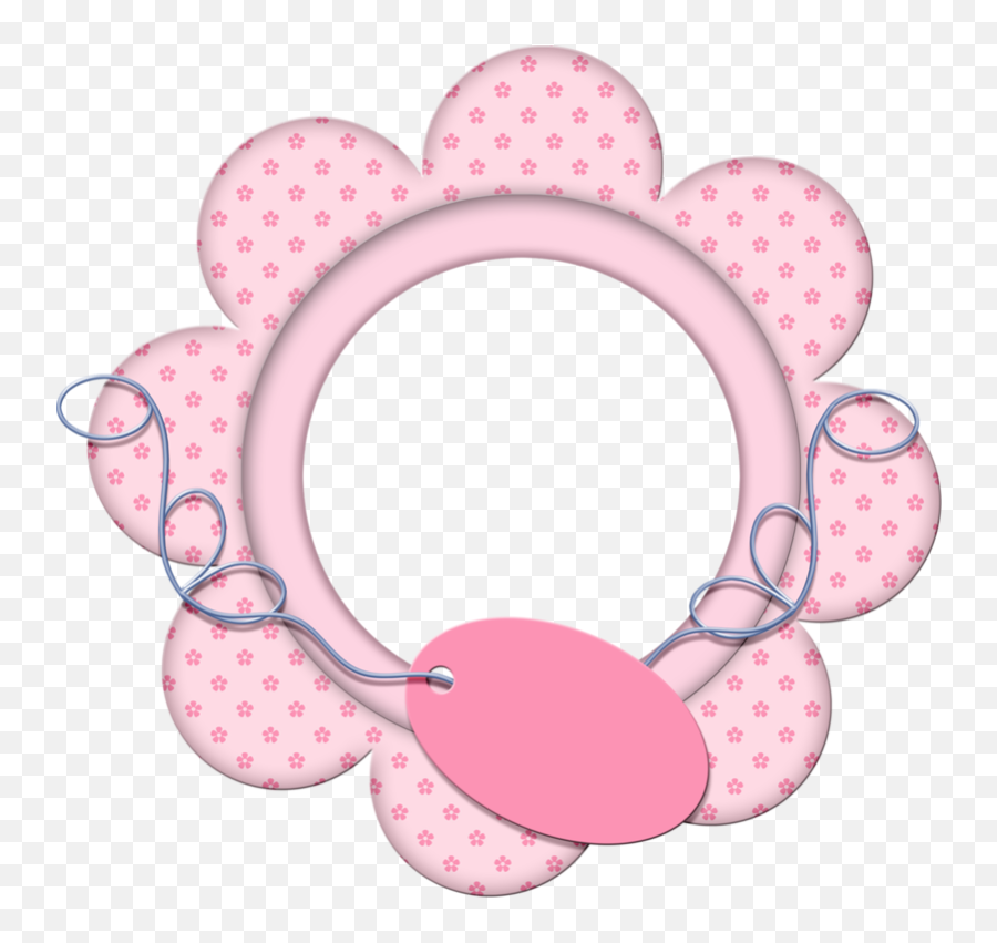 Download 5 Clipart Scrapbook - Blue Circle Baby Frame Png Baby Pink Circle Frame Png Emoji,5 Clipart