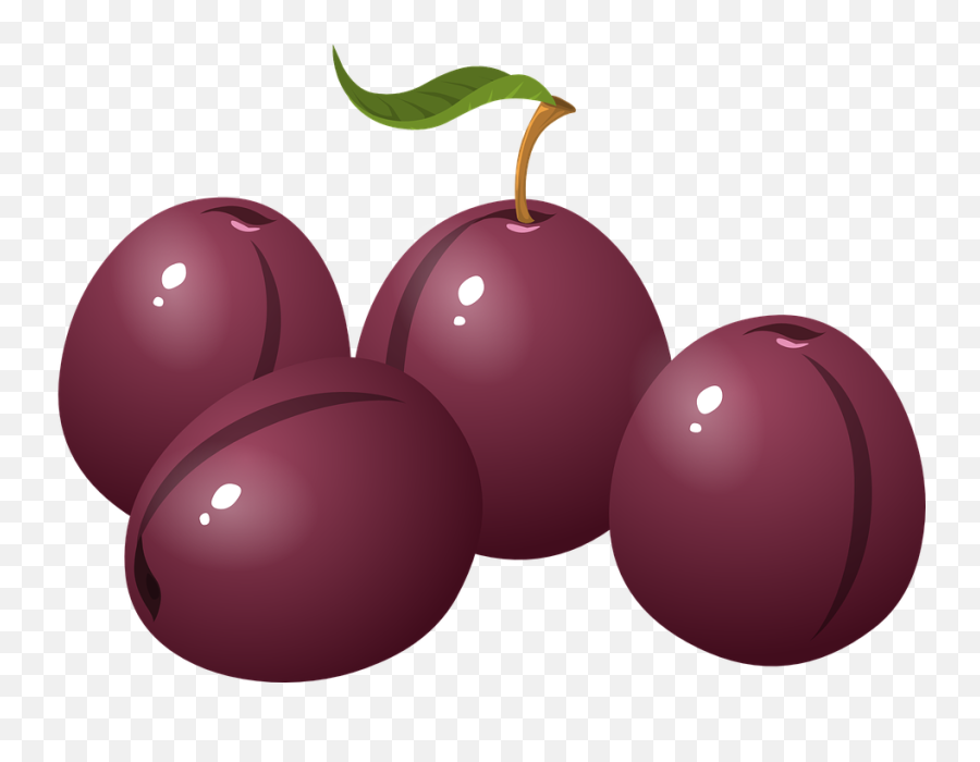 Fruit Snack Clipart - Plum Fruit Clip Art Png Download Plums Clip Art Emoji,Snack Clipart
