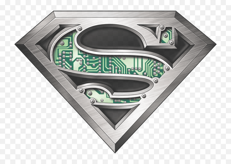 Superman Circuitry Logo Menu0027s Regular Fit T - Shirt Art Emoji,Superman Symbol Png