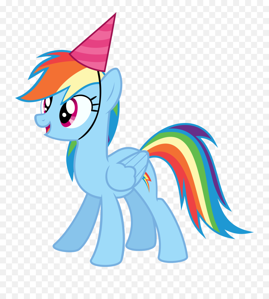 Little Pony Rainbow Dash Birthday - Little Pony Party Png Emoji,Pony Clipart
