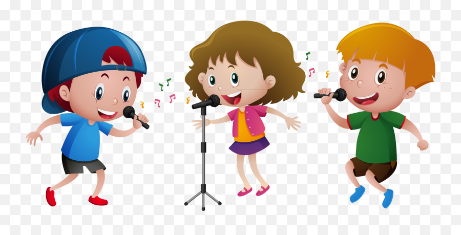 Children Singing Clipart Png - Singing And Dancing Kids Clipart Emoji,Singing Clipart