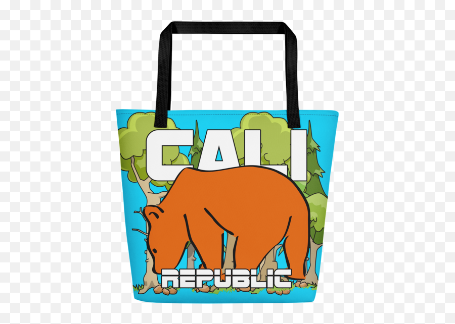Download Hd California Bear Beach Bag - Tote Bag Transparent Emoji,California Bear Png