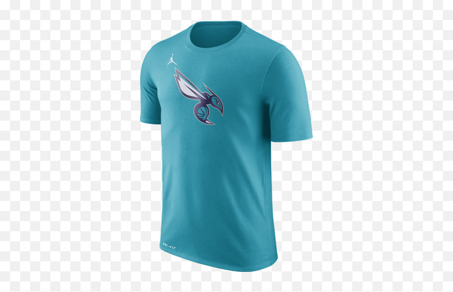 Download Charlotte Hornets Jordan Dry Logo Nba T - Shirt Short Sleeve Emoji,Charlotte Hornets Logo