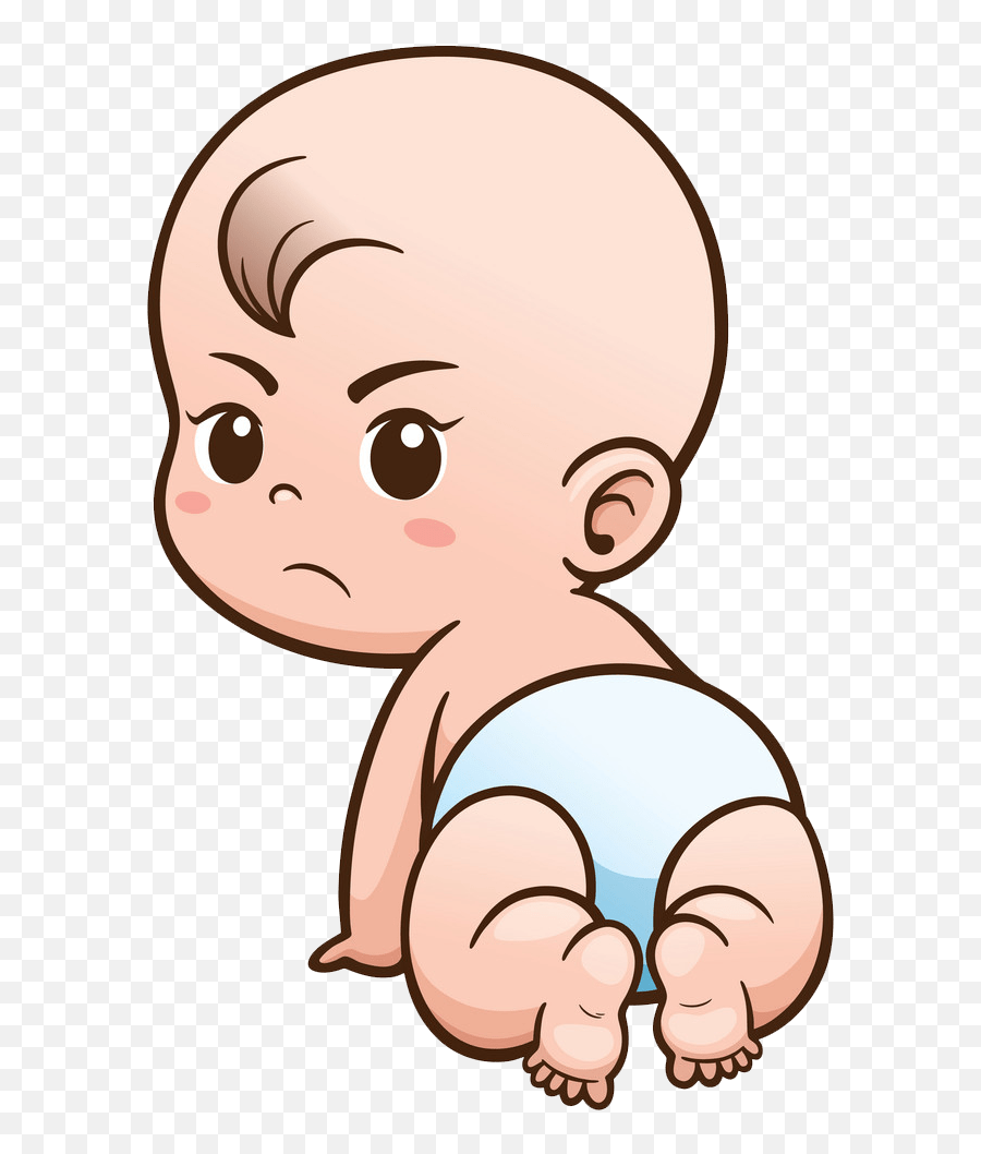 Angry Baby Clipart Transparent - Cartoon Baby Emoji,Baby Clipart