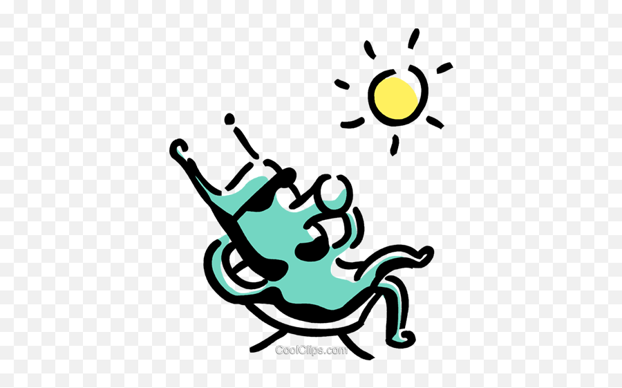 Alien Sun Tanning Royalty Free Vector Clip Art Illustration Emoji,Free Sun Clipart