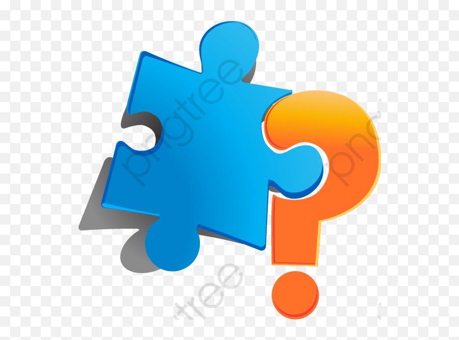 Puzzle Pieces Clipart Orange - Puzzle Piece With Question Puzzle Piece Question Mark Tattoo Emoji,Puzzle Pieces Clipart