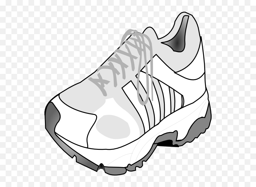 Running Shoe Clip Art At Clkercom - Vector Clip Art Online Joggers Clipart Black And White Emoji,Runner Clipart