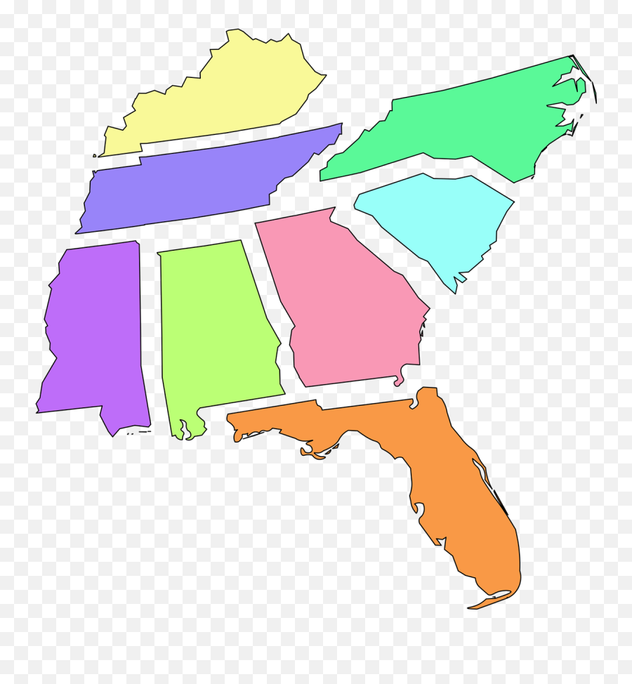 Map Florida Alabama - Free Vector Graphic On Pixabay Georgia Cumberland Conference Of Sda Map Emoji,Florida Outline Png