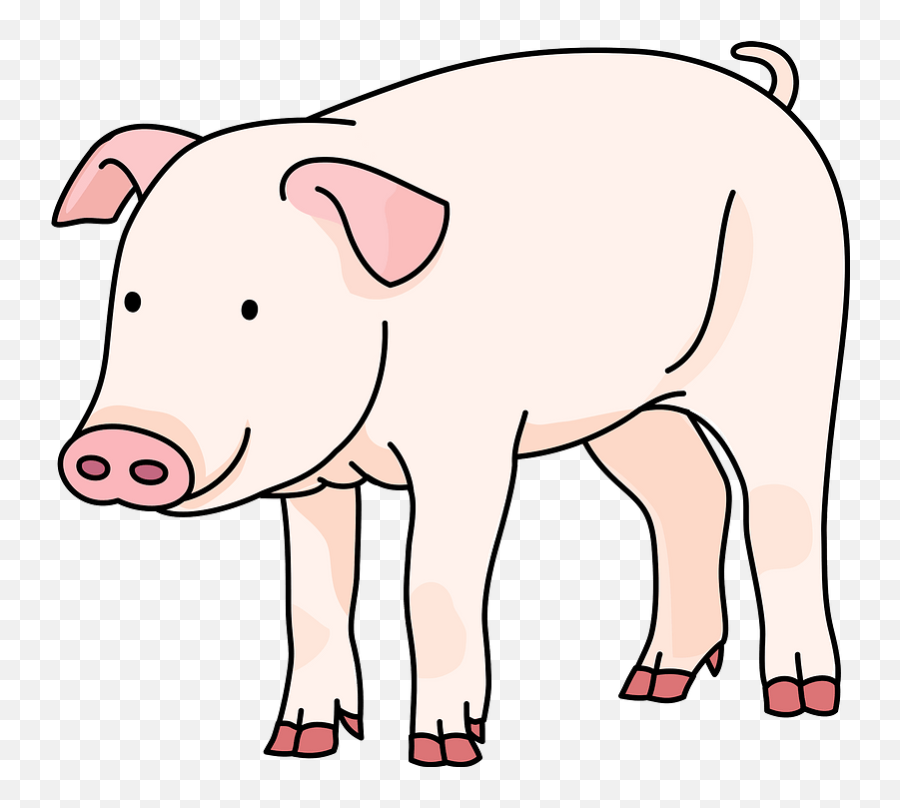 Pig Clipart Free Download Transparent Png Creazilla - Animal Figure Emoji,Farm Animal Clipart