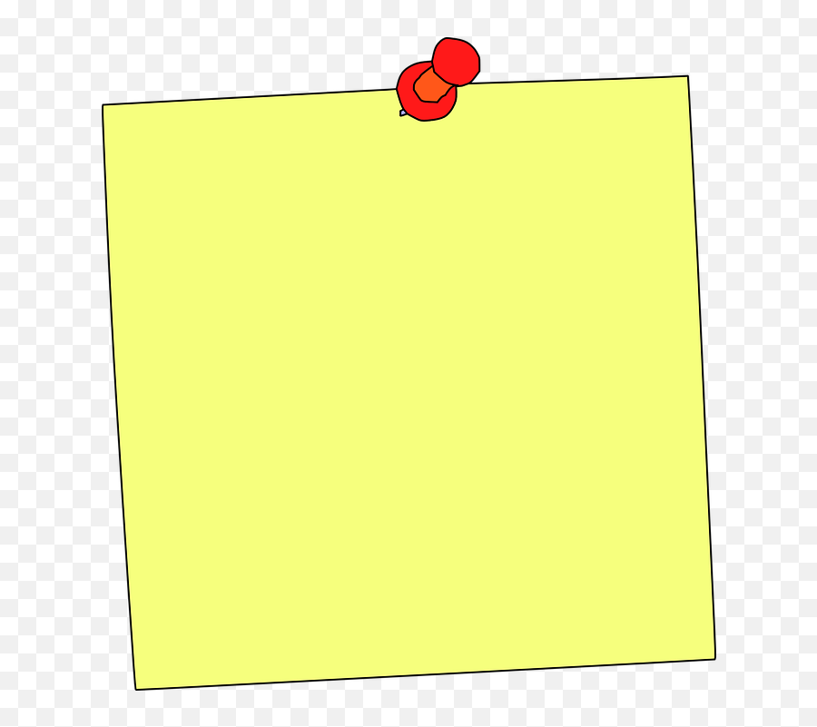 Sticky Note Note Reminder Memo - Clip Art Paper With Pin Emoji,Pin Clipart