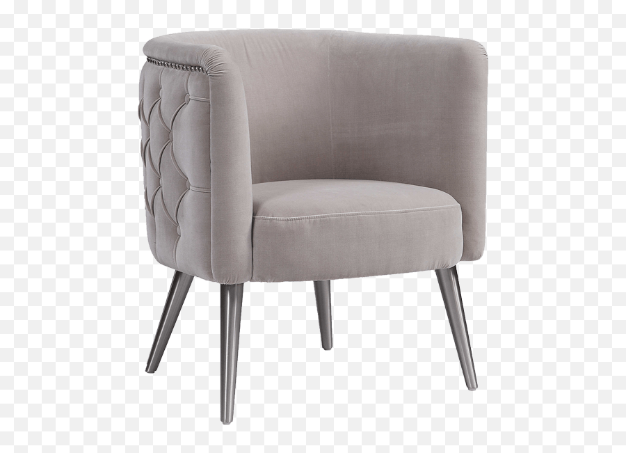 Jenna Sitting Chair - Fog Luxury Event Design U0026 Decor For Accent Chairs Tufted Emoji,Fog Transparent