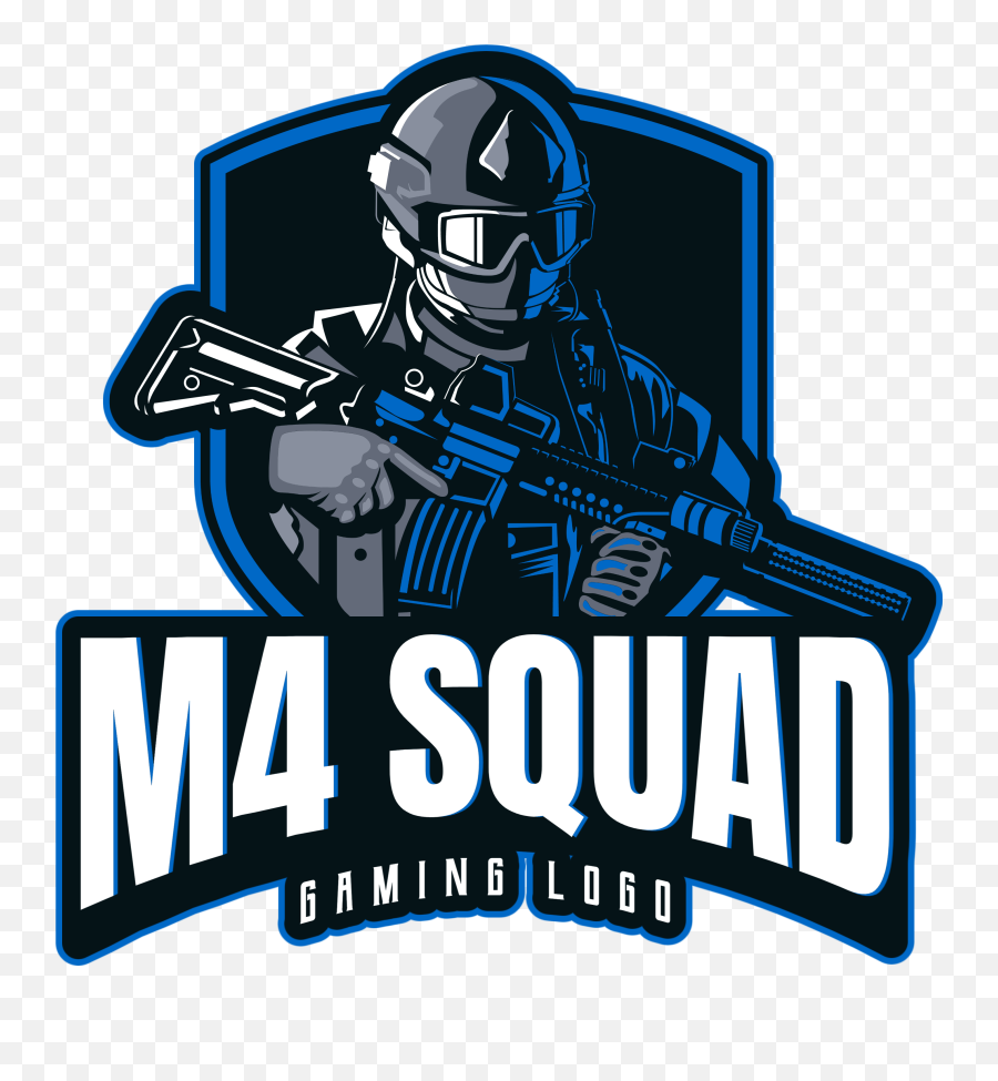 M4 Squad - Gaming Logo Template With Animation Firearms Emoji,Squad Logo