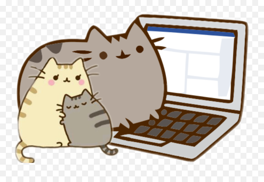 Download Pusheen Writing Gif Clipart Pusheen Cat - Pusheen Pusheen Cat Png Computer Emoji,Pusheen Transparent Background