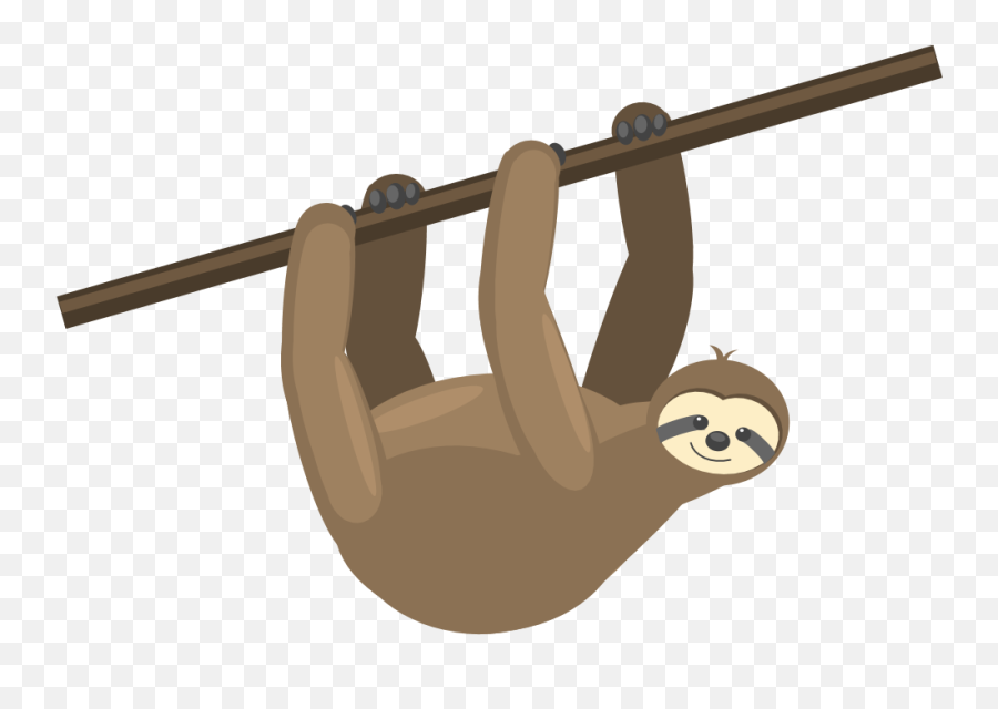 Sloth Clipart Hanging - Sloth Transparent Sloth Clipart Emoji,Sloth Clipart