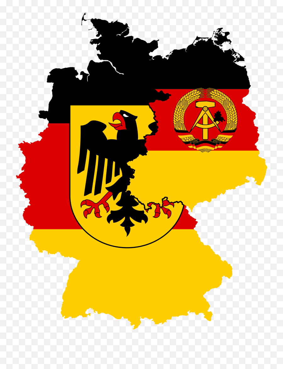 East Germany Flag Map - West Germany Flag Map Emoji,Germany Flag Png