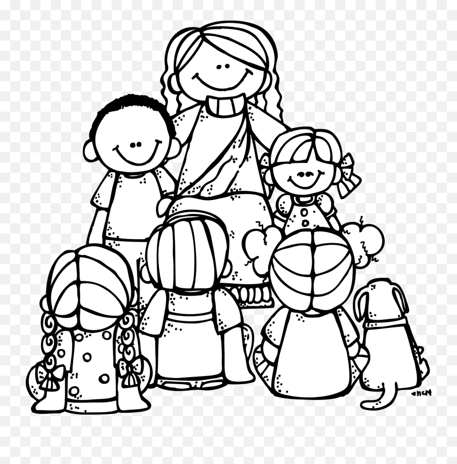 Clipart Jesus Child Love - Melonheadz Coloring Pages Emoji,Children Clipart