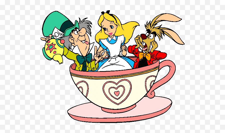 Mad Hatter Tea Party Clipart Png Image - Cartoon Alice In Wonderland Tea Emoji,Party Clipart