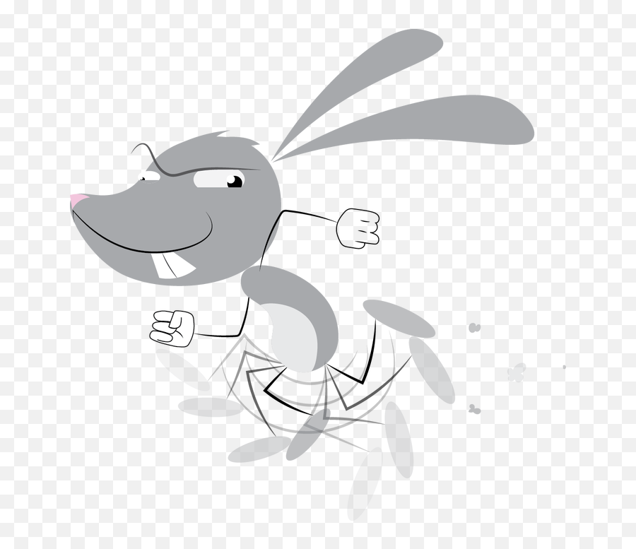 Running Rabbit Png - Cartoon Transparent Cartoon Jingfm Dot Emoji,White Rabbit Png