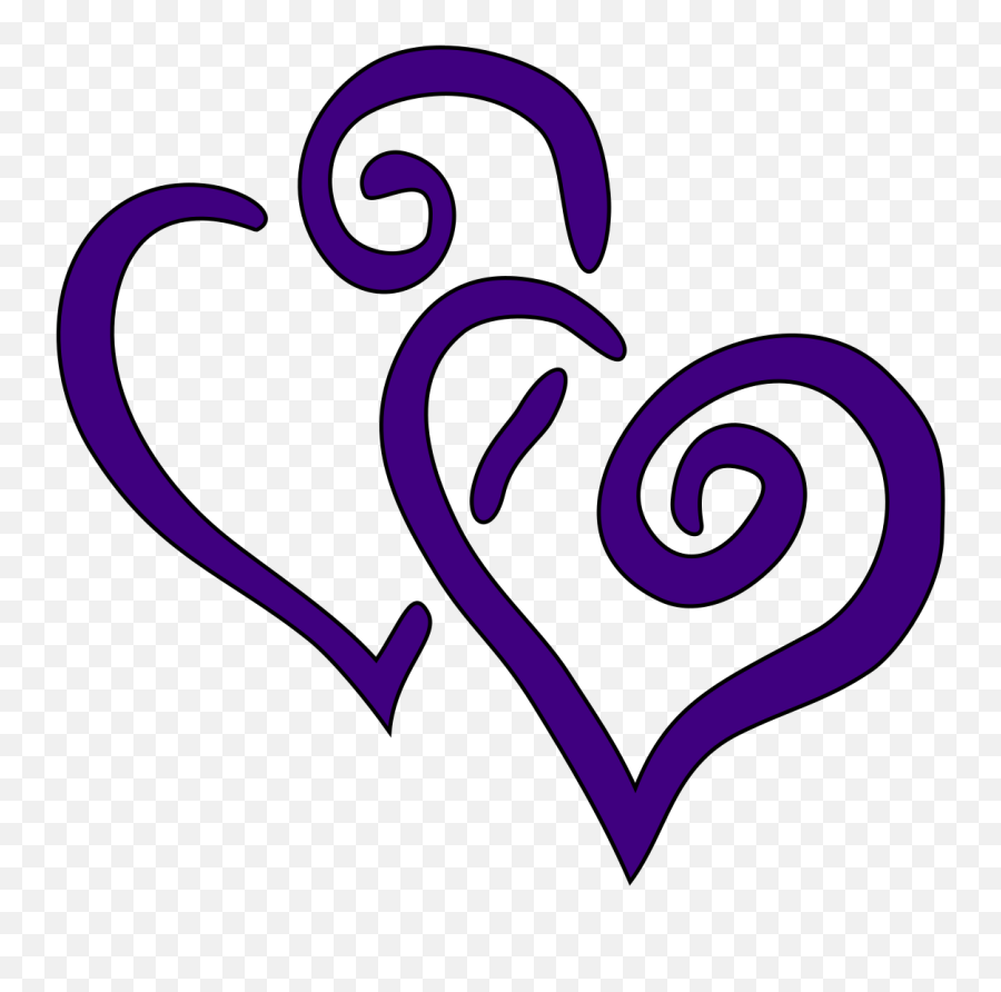 Love Public - Domain Clipart Clipart Suggest Double Heart Clipart Purple Emoji,Free Public Domain Clipart