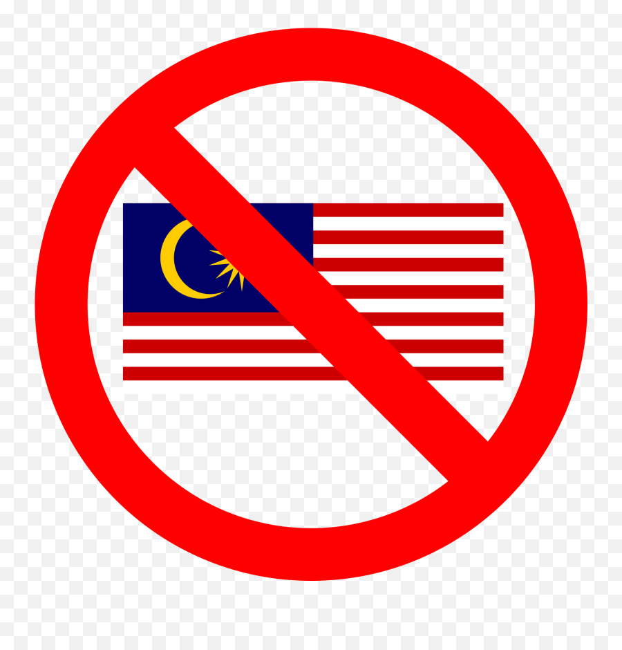 Flag Of Malaysia In Red Circle Emoji,Red Slash Png