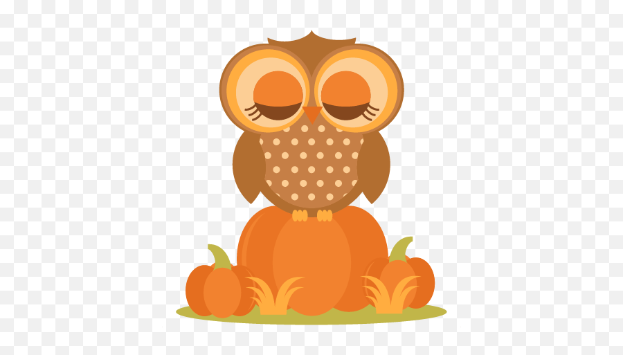 Owl With Fall Pumpkins Clipart Clipart Suggest Animated - Cute Autumn Pumpkin Clipart Emoji,Pumpkins Clipart