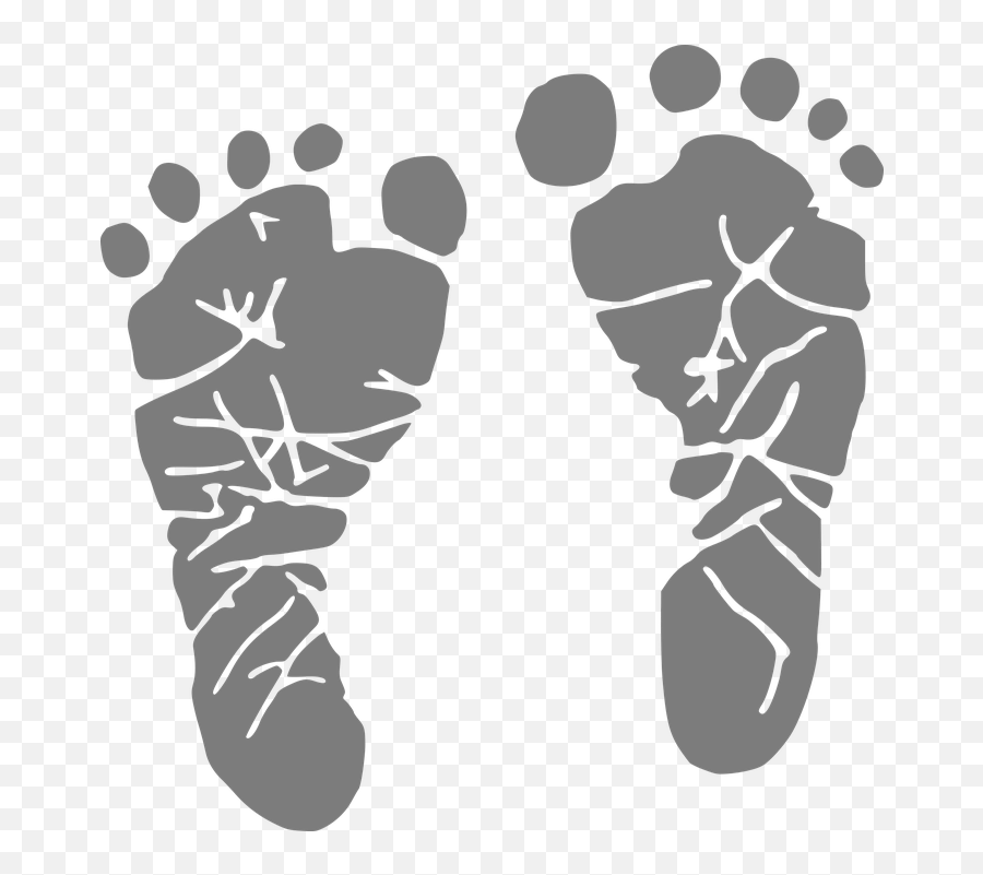 Baby Footprints Png Clipart - Full Size Clipart 5678065 Transparent Baby Foot Png Emoji,Footprints Clipart