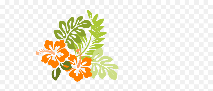 Download Orange Hibiscus Clip Art At Clker - Hawaiian Flower Hawaiian Flower Patterns Transparent Emoji,Hawaiian Flower Clipart